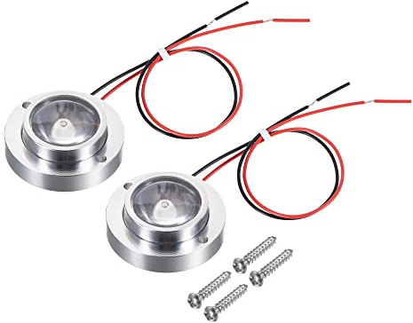 sourcing map LED Spotlight DC 12V 60 Degree Beam Angle Blue LED Aluminum Shell Surface Mounted Lamp Pack of 2