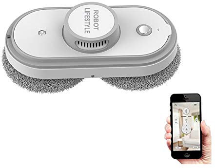 EDYYDS Robot Lavavetri, Robot Lavavetri Intelligente per Vetri, Robot Lavavetri con App E Telecomando, Robot Pulitore Automatico Intelligente per Finestre Esterne/Interne