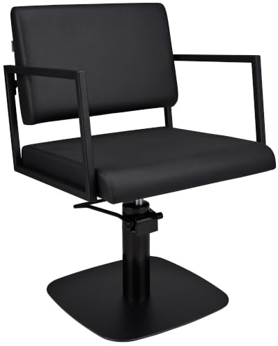 Ayala Friseurstuhl Loft schwarz Friseursessel 360° Drehbar Frisörstuhl Barberstuhl Höhenverstellbarer Barbersessel Hydraulischer Friseurbedarf