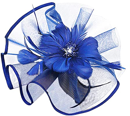 Kopfschmuck Fascinator Damen Elegant Fascinator Haarreif Für Hochzeit Cocktail Rhinestone Veil Hair Clip Headband Flower Feather Mesh Elegant Bridal Tea Party Hat Fascinator Wedding Hat