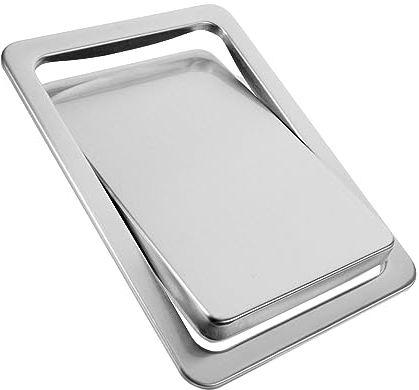 PRETYZOOM Cubierta De La Tapa Del Cubo De Basura Tapa Empotrada De Acero Inoxidable Ojal De Basura Tapa De Basura Baño Suministros De Cocina Escritorio Acero Inoxidable 430 Casa De Molusco