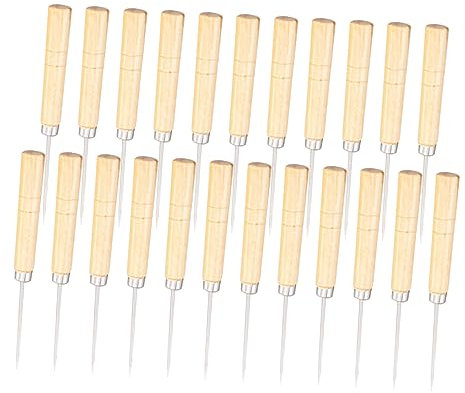STOBOK Bausätze 50 Stück repair kit stuck matkap drillbit bohrkopf Reperaturset Schuhahle Ahle nähen Ahle Ahle ahle werkzeug Hand nähen Kegelnadel Bohrkegel Suite Hölzern