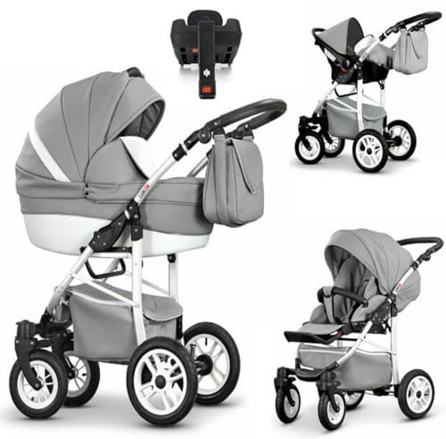 Kinderwagen-Set Craft Eco 5 in 1 inkl. Sportsitz, Autositz, Iso Base und Zubehör - 17 Teile - in 16 Farben