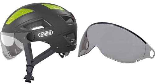 ABUS Stadthelm Hyban 2.0 ACE & Ersatzvisier für die Fahrradhelme Pedelec 2.0, Hyban ACE 2.0 und HUD-Y ACE – Fahrrad- und Helmzubehör – Helmvisier, Clear (klar)