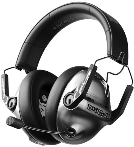 Transformers Casque de jeu sans fil pour micro rétractable, son surround 7.1, 100 heures de lecture, Bluetooth 5.4, casque de jeu pliable pour PC, PS5, Xbox, Switch Sentinel Prime TF-G03