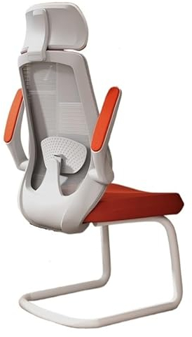 Bürostuhl Ergonomischer Ergonomischer Bürostuhl ohne Rollen, Gaming-Stuhl mit verstellbaren Armlehnen, Schreibtischstuhl for das Homeoffice, Arbeitsstuhl mit Lendenwirbelstütze Schreibtischstuhl(Orang