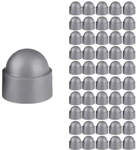 50 Stück Sechskantmutter-Abdeckung, Kunststoff-Sechskantmutter-Abdeckung, Sechskantschraubenabdeckungen, Schraubkappen für M6, Kunststoff-Kuppelmutter-Schutzkappen