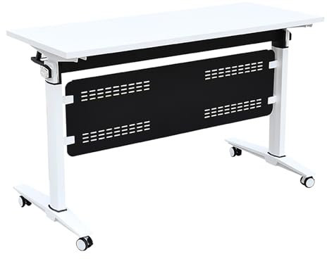 Klappbarer Konferenztisch, Klappbarer Besprechungstisch, Schreibtisch Faltbar, Rollende Konferenzraumtische, Mobiler Schulungstisch Mit Rädern, Rechteckiger Schulungs Seminartisch(160*60*75cm/63*23.6*