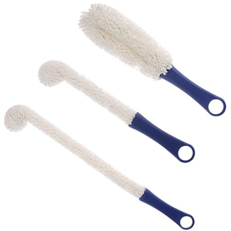 Woedpez Lot de 3 brosses de nettoyage en mousse souple pour verre à vin - Pour nettoyer les carafes, les verres et les gobelets