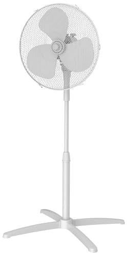 COMFEE' CFS40PW00A2 40W Ventilatore a Piantana, 3 Velocità Regolabili, Oscillazione 90°, Altezza Regolabile, Flusso d'Aria Potente e Funzionamento Silenzioso, Ideale per Casa e Ufficio, Bianco