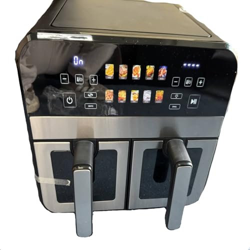 Dual Zone Air Fryer, 10L Family Capacity, 8-In-1, 2 Non-Stick Drawers with Visible Window, Max Crisp, Roast, Bake, Nonstick Dishwasher Safe Baskets