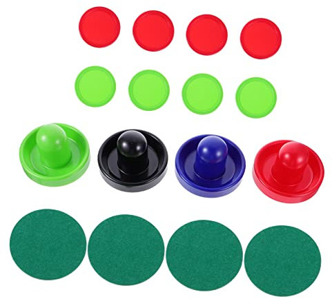 BRIGHTFUFU Airhockey-Schieber Und Pucks Mit Fusselpad Für Tisch Ersatz Zubehör Aus Kunststoff