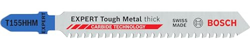 Bosch 3x EXPERT Tough Metal Thick T155HHM sticksågblad (för Plåt i rostfritt stål, Längd 92 mm, Professional Tillbehör Såg)