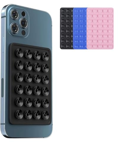 SMART-J Ventosa Multiuso in Silicone per Smartphone – Supporto Universale da Parete, Vetro, Specchi – Reels, TikTok, Selfie – Portatile, Riutilizzabile, per Creator e Giovani – Black/Blue/Pink (3)