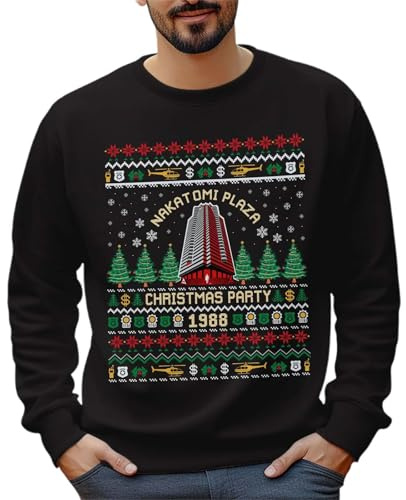 Generisch Zimmer Gadgets - Sudadera de Navidad para hombre, diseño de película navideña, Negro , S
