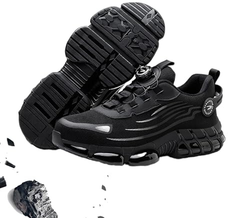 Snrtevu Chaussure De Sécurité Ultra Légère, Basquette De Securite Homme,Chaussures Légères Et Antidérapantes à Embout d'acier (A,43)