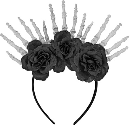 W WIDMANN MILANO Party Fashion - Halloween Haarreif für Erwachsene | Kopfschmuck, Kostüm-Accessoire für Gothic Events, Karneval und Mottoparty