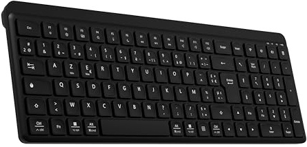 T'nB Silent Pro - Clavier sans Fil, Ultra Silencieux | Batterie Rechargeable, Bluetooth et USB-A, AZERTY Français, 12 Raccourcis Multimédia, Windows et macOS