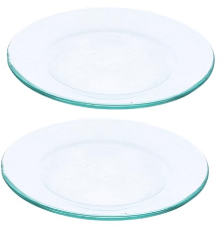FIXOSHEE 2 Pezzi Piastra Scalda Cera in Vetro Trasparente per Diffusore Oli Essenziali e Aromaterapia Accessorio Riutilizzabile e Facile da Pulire per Spa e Casa