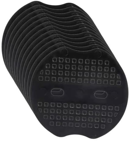 Hohopeti 40 Piezas Almohadillas para Grapas de Jardín U-Tipo Protectores Plásticos Resistentes para Sujeción de Malla Antihierbas y Césped Artificial Negro