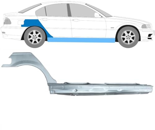 Voll schweller + hinten Kotflügel Reparaturblech für BMW 3 E46 1998-2006