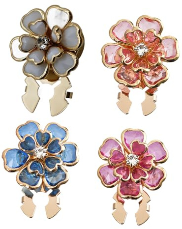 Cubre Botones para Mujer – Pines de Aleación con Cristales | de Clip a la para Camisa y Vestido | Joyería Decorativa para Traje Blusa Fiesta y Boda
