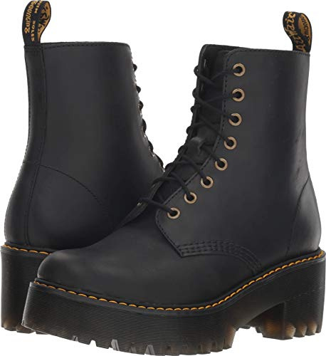 Dr. Martens Unisex Shriver, Hi Black Burnished Wyoming, 6 Women/5 Men