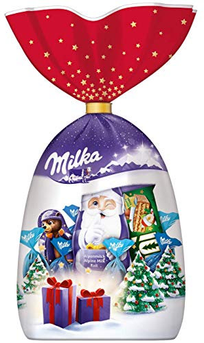 Milka Weihnachtsmischung 1 x 126g, Weihnachtliche Mischung aus Alpenmilch Schokolade