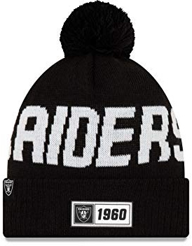 New Era NFL 19 Sport Knit Mütze Oakland Raiders Schwarz, Size:ONE Size