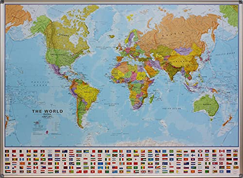 World politische Magnettafel - Maps International 1/30M
