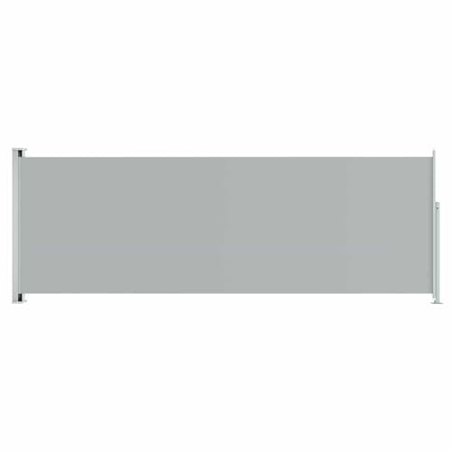 vidaXL Seitenmarkise Ausziehbar Sonnenschutz Sichtschutz Windschutz Seitenwandmarkise Seitenrollo Markise Balkon Garten Terrasse 220x600cm Grau