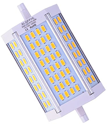 R7S 118mm LED Bulb 30W, Dimmable J Type Double Ended Flood Light, 200W 300W Halogen T3 Replacement, 120V 3000 Lumen, Wall Security Floor Standing Lamp for Work and Home, 3000K Warm White