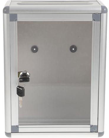 Operitacx Vorschlagsbox, Wandhalterung, Aluminiumlegierung, Briefkasten, Reklamationsbox für Büro, Kundenzentrum, Schule, Hotel, Zuhause, Geschäft, 28,5 x 21,5 x 10,5 cm