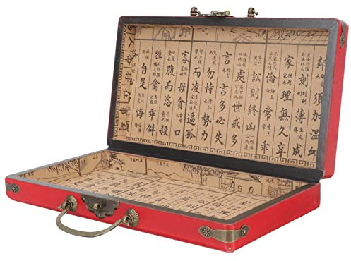 BESPORTBLE -Mahjong-Box Für Aufbewahrung Retro-Design Tragbare Mahjong-Container Mit Deckel Multifunktionale Aufbewahrungslösung Für Und Andere Gegenstände