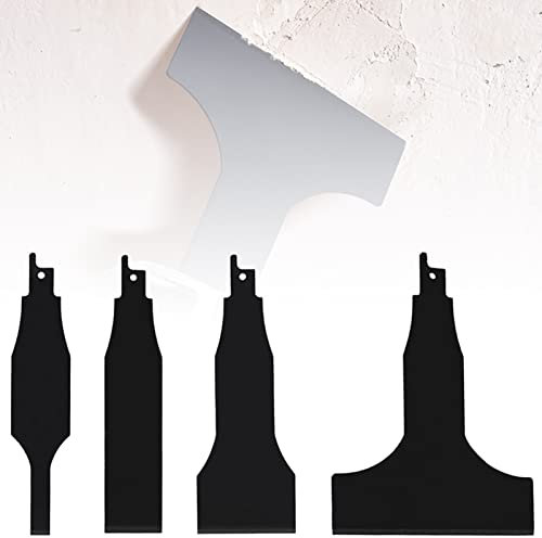 Reciprocating Saw Scraper Blades 4 Pcs Multifunctional High Carbon Steel Tile Cleaning Tools for Cleaning Metal Rust, Cement Floor, Welding Slag