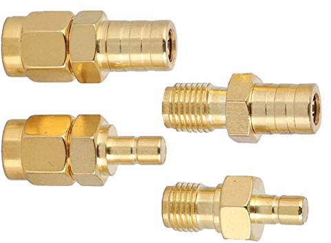 DAB Autoradio Antenneadapter, RF Adapter mit 4 Arten Antennenadaptern, SMB auf SMA Stecker Konverter für Funkantenne