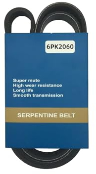 6PK2060 Serpentine Belt 6 Ribs 81.1 inch for 335d 2009-2011 Cimarron 1985-1986 Cavalier 1985-1986 Ranger 1994-1995 1997-1999 S15 Jimmy 1987-1988 Safari 1987-1990 Santa Fe 2007-2009 EPDM