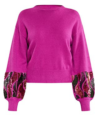 NALLY Jersey Suéter, Fucsia, XL/XXL para Mujer