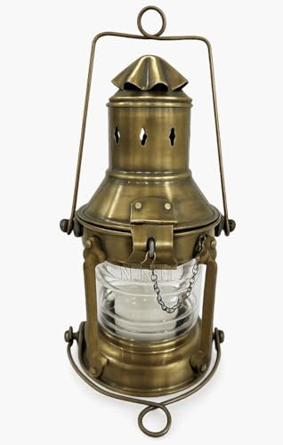 Farol colgante antiguo con cristal transparente y cerradura de cadena, perfecto para decoración del hogar, sala de estar, fiestas, eventos, mesa, interiores y exteriores, decorativo