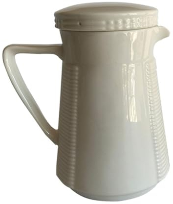 Ciieeo Große Keramik Wasserkanne Auslaufsicher Kannenkrug Für Kalte Getränke Saftkaraffe Mit Deckel Modernes Design Für Familienküche Und Partybedarf