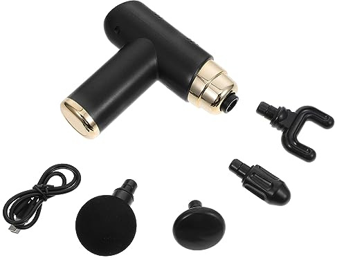 Hoement Mini Massagepistole Elektrisch Mit Massageköpfen Tragbares Muskelmassagegerät Zur Tiefenentspannung Und Schmerzlinderung Leichtes Muskelmassager Für Zuhause Und Unterwegs