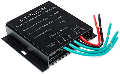 AISINILALAO 220v,Regulador de Las Cargas del aerogenerador de 300W-3000W, regulador Impermeable del generador de Viento de 12V/24V MPPT 40A IP67, regulador Auto del Partido MPPT