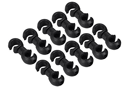 10PCS Cavo bici clip, plastica ciclo freno cavo clip ciclo rotante S gancio fibbia clip ciclo cavo morsetti per la montagna strada pieghevole biciclette a cambio fisso (nero)