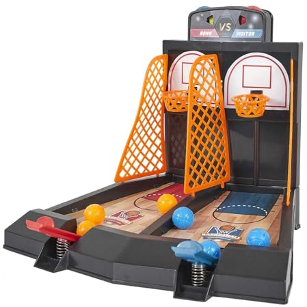 MISTER GADGET, MG3560, Jeu de Basketball en Duo, Parfait pour Les Amateurs de Sport, Couleurs Gris, Orange, Marron, Idéal pour Jouer en Intérieur ou Extérieur