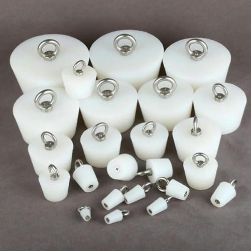 YUTBG Silicone Stopper Conical Plug with Stainless Steel Lifting Ring Fish Tank Waterproof Sink Bath Sealing Cover-18x24x26mm 1Pc