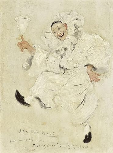 NAAYRASA Bekannt Leinwanddrucke Malerei Drucken Ölgemälde Pierrot von jan van beers Foto auf Leinwand für Wanddekoration 60x90cm