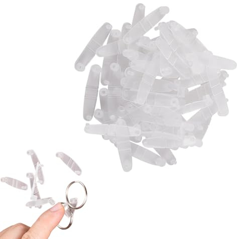 GHYJHS 120 Stück Kunststoff-Schlüsselanhänger-Clips zum Basteln, transparenter Acryl-Schlüsselanhänger mit Clip, Kunststoff-Schnappringe, Schlüsselband-Clips für Schlüssel, Ringe, Karten, Handwerk,
