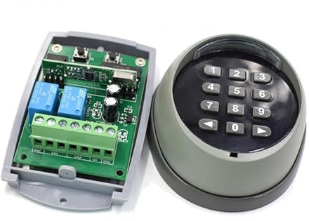 Tastiera e ricevitore wireless 433,92 MHZ utilizzati for porte automatiche/garage/oscillazioni/apricancelli scorrevoli,Sicurezza Affidabile(1pcs-02)