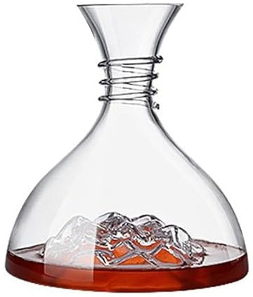 esmen Decanter di Cristallo Creativo da 1800 ml Decanter per Vino Decanter Iceberg Decanter per Vino rapido per la casa Accessorio per aeratore del Vino per Gli Amanti del Vino Caraffa per Vino