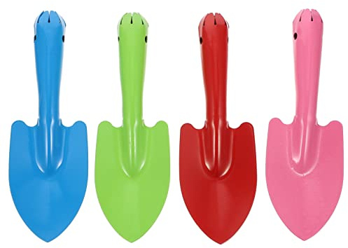 Toddmomy 4Pcs Gartenwerkzeugset Kids, Mini Kleine Harke Metallhandschaufel Graben Kelle Werkzeuge Für Kinder Werkzeug Strand und Sandkasten